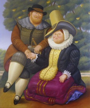 Fernando Botero Painting - Rubens y su esposa 2 Fernando Botero